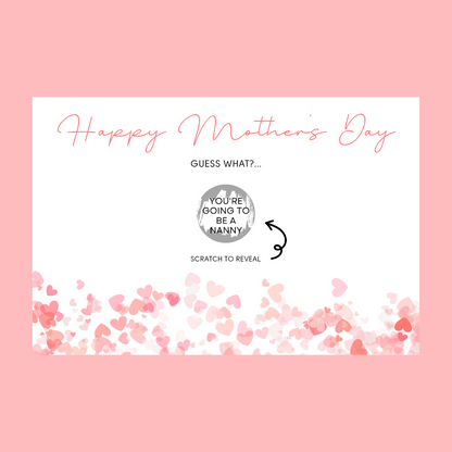 Surprise Gift Voucher Print | Personalised Heart Mother's Day Ticket Pass Voucher | Scratch Reveal | Gift Idea.