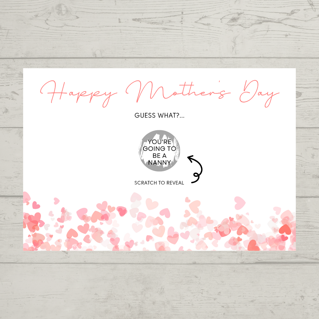 Surprise Gift Voucher Print | Personalised Heart Mother's Day Ticket Pass Voucher | Scratch Reveal | Gift Idea.