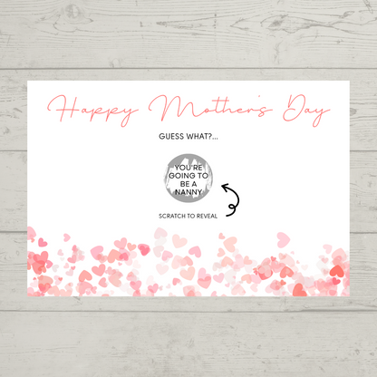 Surprise Gift Voucher Print | Personalised Heart Mother's Day Ticket Pass Voucher | Scratch Reveal | Gift Idea.