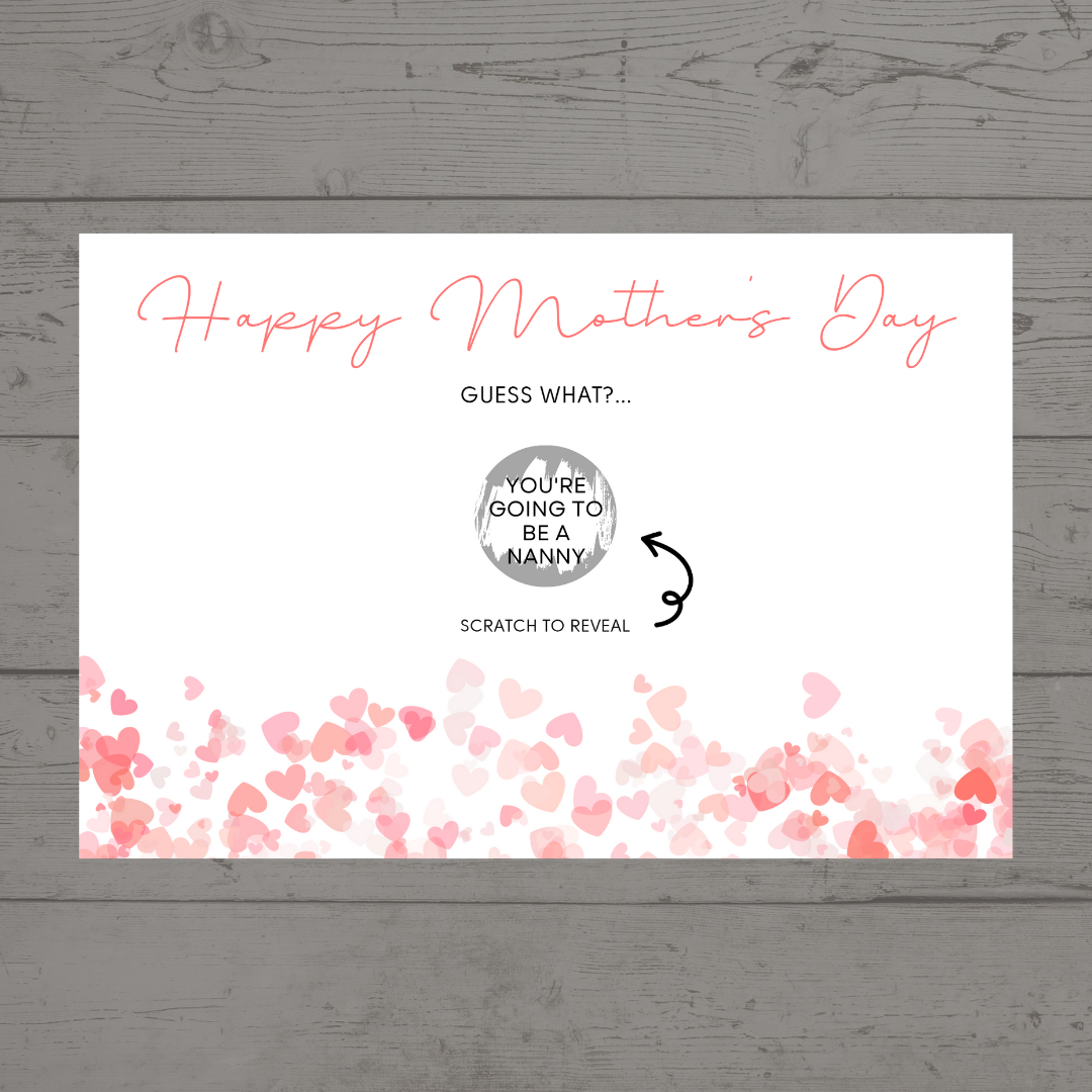 Surprise Gift Voucher Print | Personalised Heart Mother's Day Ticket Pass Voucher | Scratch Reveal | Gift Idea.