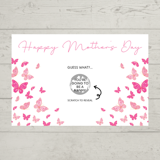 Surprise Gift Voucher Print | Personalised Butterfly Mother's Day Ticket Pass Voucher | Scratch Reveal | Gift Idea