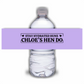 Purple Lilac Hen Party Design | Water Bottle Labels | Purple Water Bottle Labels