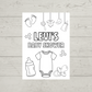 A6 Colouring Sheets | Personalised Baby Shower Colouring Sheets | Party Favours