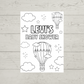 A6 Colouring Sheets | Personalised Baby Shower Hot Air Balloon Colouring Sheets | Party Favours