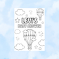 A6 Colouring Sheets | Personalised Baby Shower Hot Air Balloon Colouring Sheets | Party Favours