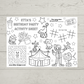 A4 Colouring Activity Sheets | Personalised Circus Activity Sheets | Party Bag Favours | Party Placemats