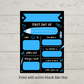 Children's Blue Print | First Day Of School Photo Prop | Laminated Keepsake