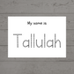 Children's Laminated Name Tracing Worksheet | Learning to Write Name | Practice Sheet | Dry Erase, School Activity