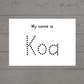 Children's Laminated Name Tracing Worksheet | Learning to Write Name | Practice Sheet | Dry Erase, School Activity