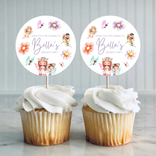 Fairy Cupcake Toppers | Birthday Cupcake Toppers | Party Decorations - Dinky Designs