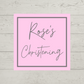 Pink Square Personalised Name Stickers | Various Sizes | Christening, Birthday, Party Stickers | Event Stickers