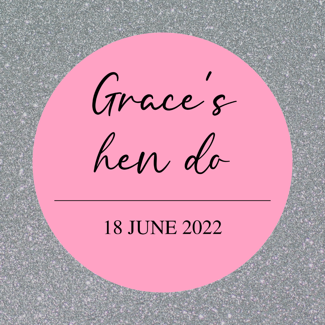 Pink Hen Party Stickers | Sticker Sheet 45mm Circles | Party Stickers | Circle Stickers | Sticker Sheet