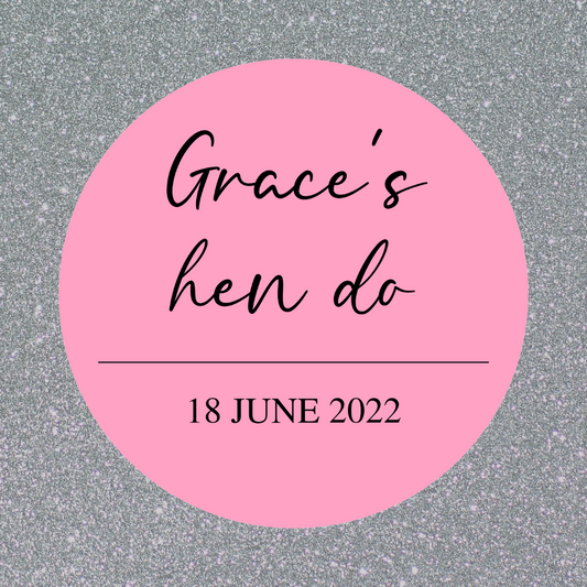 Pink Hen Party Stickers | Sticker Sheet 45mm Circles | Party Stickers | Circle Stickers | Sticker Sheet