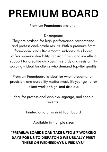 Black & Gold Welcome Board Sign | Personalised Birthday Board | Birthday Party Sign | A4, A3, A2