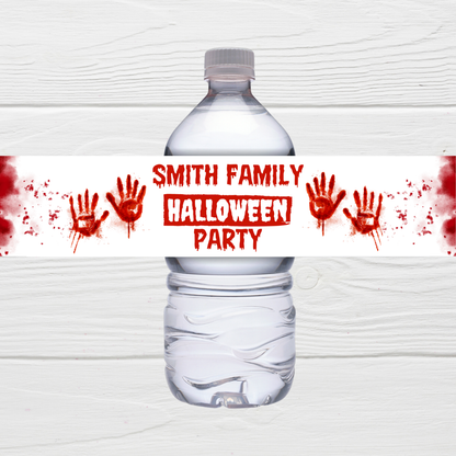 Juice Bottle Labels | Red Halloween Labels | Water Bottle Stickers | Halloween Party | Party Stickers