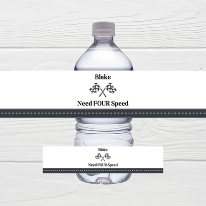 Race Car Water Labels | Water Bottle Labels | Juice Bottle Labels | Race Car Party