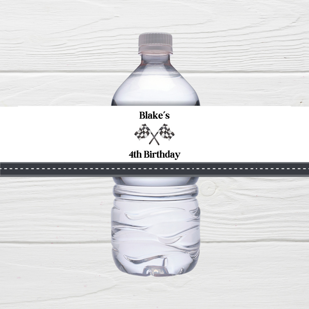 Race Car Water Labels | Water Bottle Labels | Juice Bottle Labels | Race Car Party