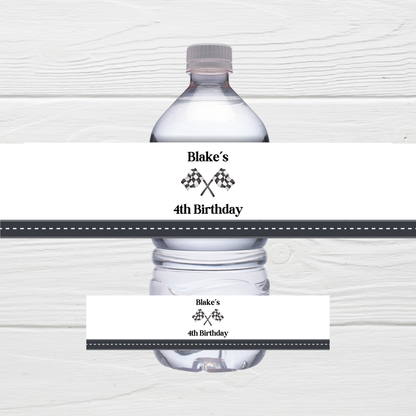 Race Car Water Labels | Water Bottle Labels | Juice Bottle Labels | Race Car Party
