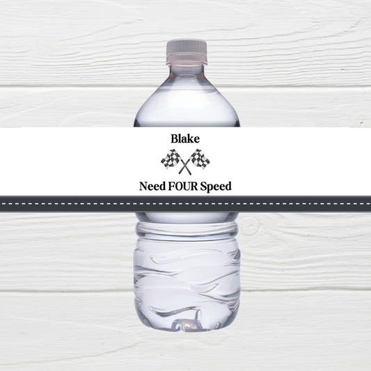 Race Car Water Labels | Water Bottle Labels | Juice Bottle Labels | Race Car Party