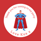 Personalised Superhero Birthday Stickers | Various Sizes | Superhero Party Theme (Design 3)