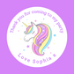 Unicorn Stickers | Circle Stickers | Unicorn Theme Stickers | Sticker Sheet | Party Stickers | Unicorn Party Theme (Design 3)