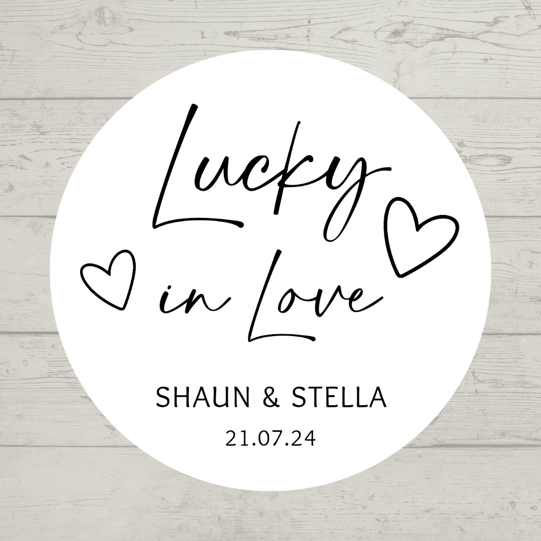 Wedding Stickers | Lucky In Love Stickers | Scratch Card Wedding Stickers.