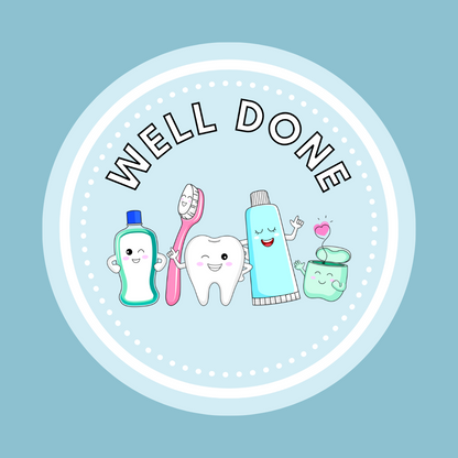 Dentist Stickers | Sticker Sheet 45mm Circles | Well Done Stickers | Circle Stickers | Sticker Sheet | Dental Stickers