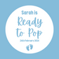 White & Blue Ready To Pop Stickers | Various Sizes | Personalised Baby Shower Party Stickers | Popcorn Stickers