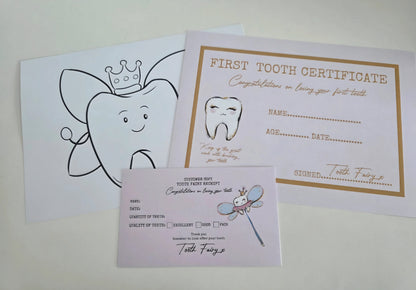 Tooth Fairy Prints Set | Tooth Fairy Gift | Girls Tooth Fairy Set