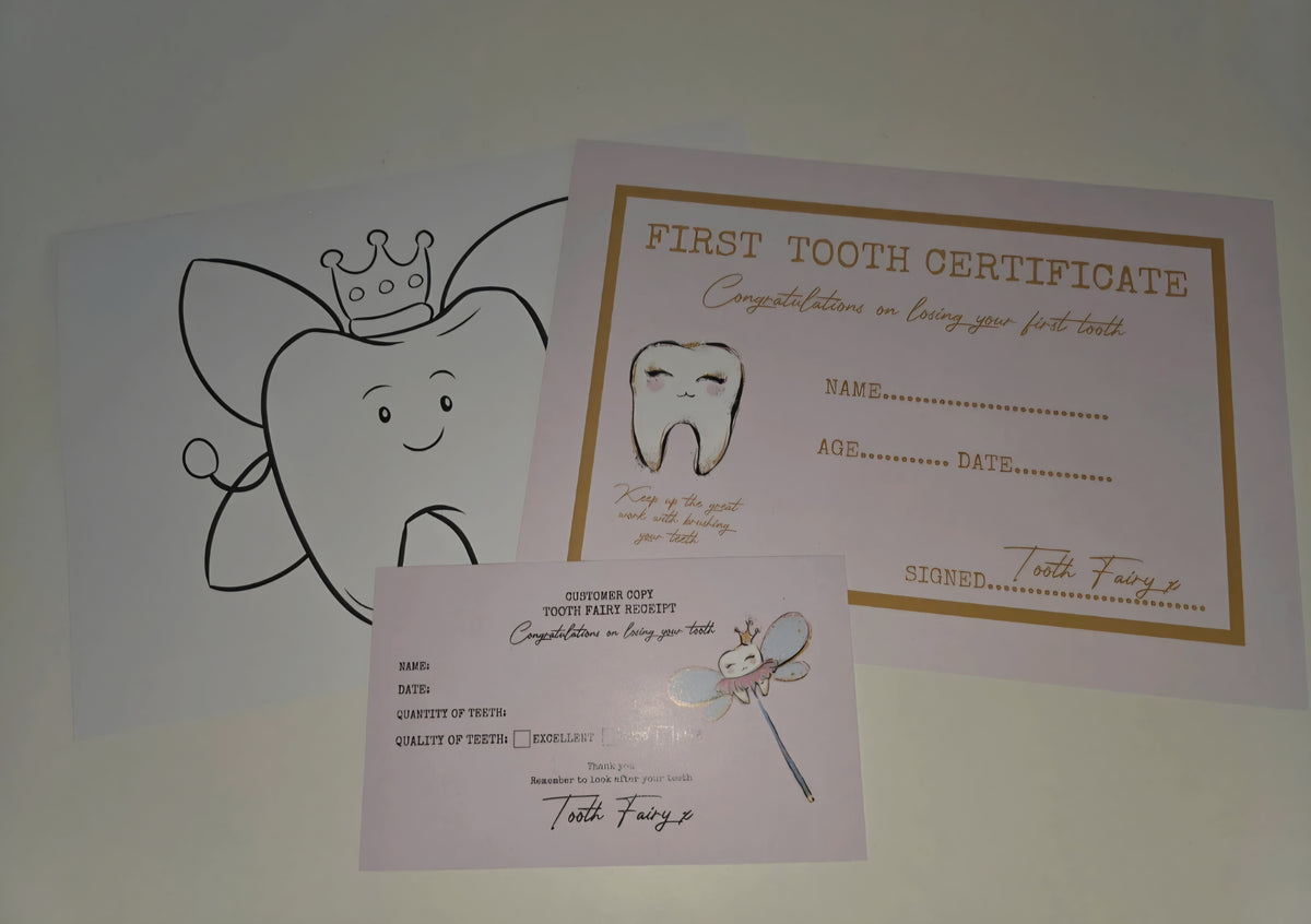 Tooth Fairy Prints Set | Tooth Fairy Gift | Girls Tooth Fairy Set