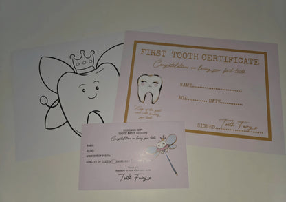 Tooth Fairy Prints Set | Tooth Fairy Gift | Girls Tooth Fairy Set