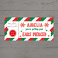 Surprise Ticket Print | Personalised Christmas Ear Piercing Ticket Gift Voucher | Gift Idea