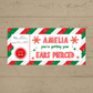 Surprise Ticket Print | Personalised Christmas Ear Piercing Ticket Gift Voucher | Gift Idea