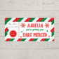 Surprise Ticket Print | Personalised Christmas Ear Piercing Ticket Gift Voucher | Gift Idea