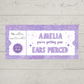Surprise Ticket Print | Personalised Lilac Ear Piercing Ticket Gift Voucher | Gift Idea