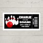 Surprise Ticket Print | Personalised Bowling Ticket Pass Voucher Membership | Gift Idea