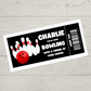 Surprise Ticket Print | Personalised Bowling Ticket Pass Voucher Membership | Gift Idea
