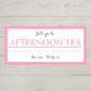 Surprise Ticket Print | Pink Afternoon Tea Ticket Voucher | Gift Idea