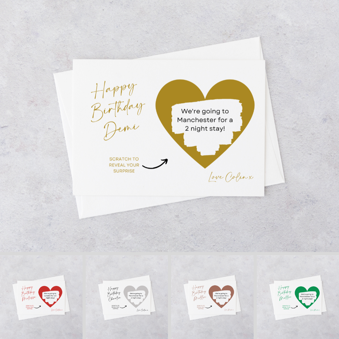 A6 Surprise Ticket Print | Personalised Birthday Ticket | Birthday Scratch Reveal | Gift Idea - Dinky Designs