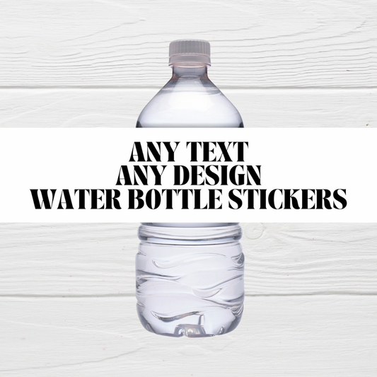 ANY DESIGN | Water Bottle Labels | Juice Bottle Labels | Custom Design - Dinky Designs