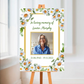 Funeral Service Entrance Board Sign | Personalised Photo Funeral Board | Sunflower Funeral Wake Sign | A4, A3, A2