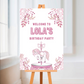 Carousel Horse Welcome Board Sign | Personalised Birthday Board | Birthday Party Sign | A4, A3, A2