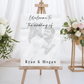 Wedding Day Black & White Photo Welcome Entrance Board Sign | Personalised Wedding Event Board Sign | A4, A3, A2