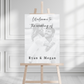 Wedding Day Black & White Photo Welcome Entrance Board Sign | Personalised Wedding Event Board Sign | A4, A3, A2