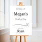 Black & White Minimalistic Welcome Wedding Board Sign | Personalised Wedding Day Board | Wedding Party Sign | A4, A3, A2
