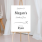 Black & White Minimalistic Welcome Wedding Board Sign | Personalised Wedding Day Board | Wedding Party Sign | A4, A3, A2
