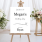 Black & White Minimalistic Welcome Wedding Board Sign | Personalised Wedding Day Board | Wedding Party Sign | A4, A3, A2