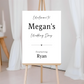 Black & White Minimalistic Welcome Wedding Board Sign | Personalised Wedding Day Board | Wedding Party Sign | A4, A3, A2