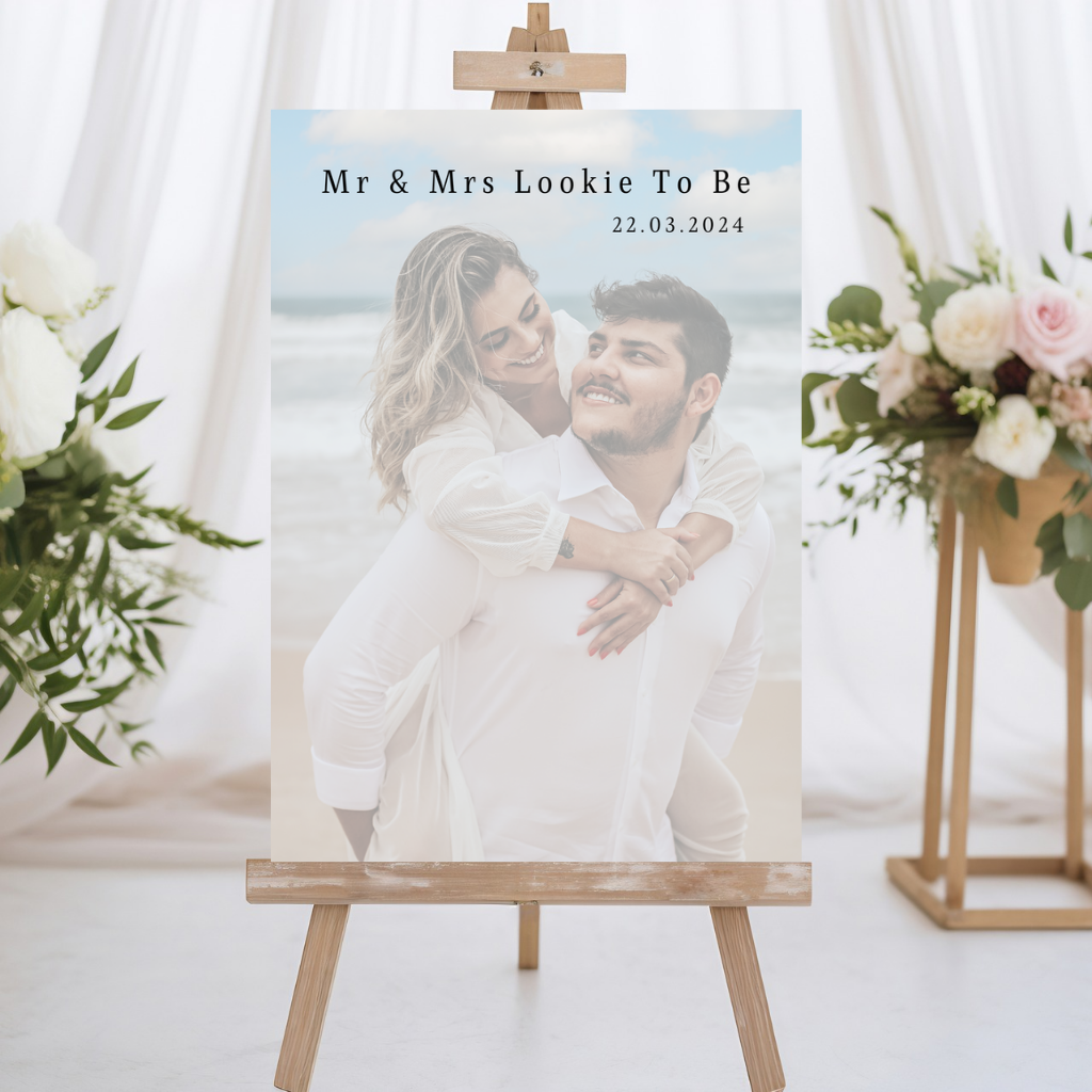 Wedding Day/Engagement Photo Welcome Entrance Board Sign | Personalised Wedding Engagement Event Board Sign | A4, A3, A2