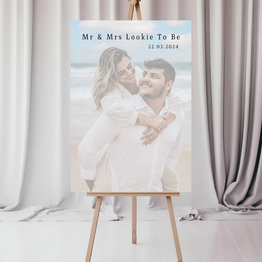 Wedding Day/Engagement Photo Welcome Entrance Board Sign | Personalised Wedding Engagement Event Board Sign | A4, A3, A2